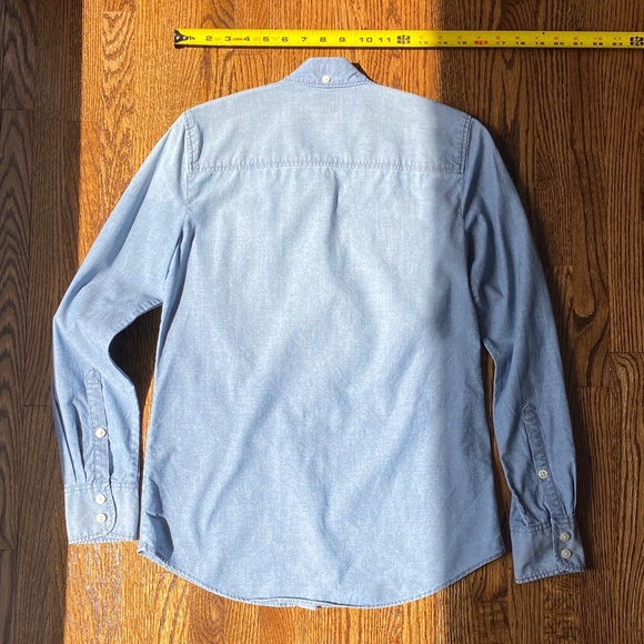 J. Crew Button Down Tailored Denim Shirt - Picture 2 of 7